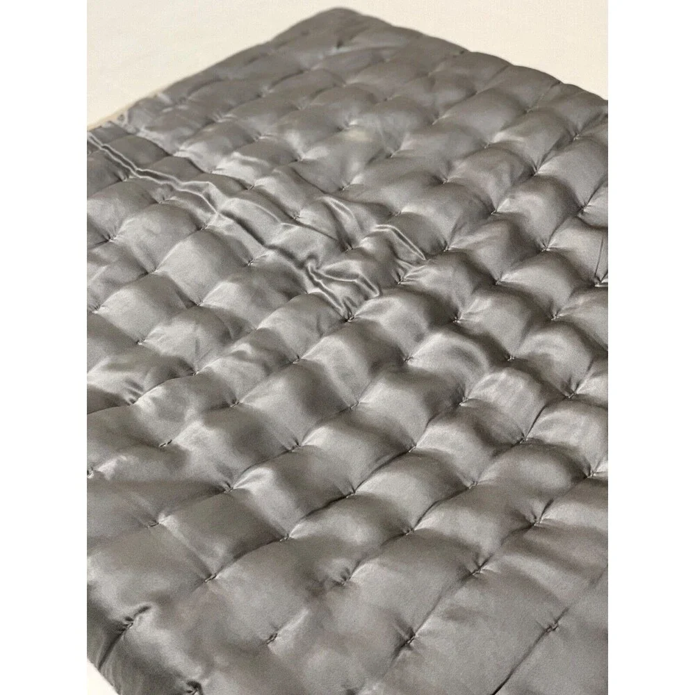 Portico Quilted Euro Sham Slate Gray Silk Blend 26